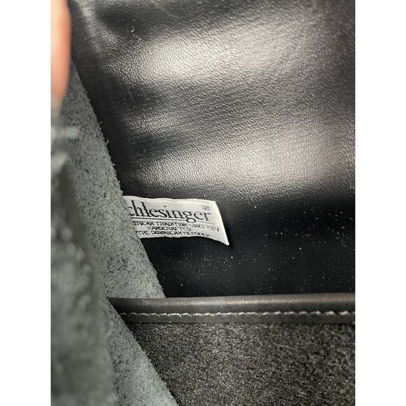 Schlesinger Black Smooth Leather Lawyer Briefcase Buckle & Combination Lock - Picture 4 of 10